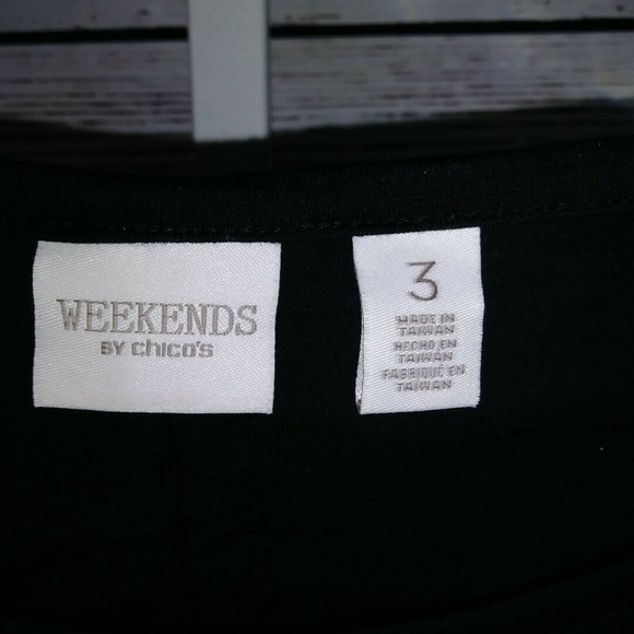 3 for $25 Chicos Weekends Open Back Blouse XL - Picture 3 of 5